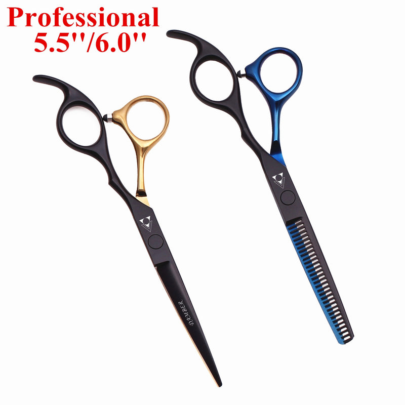 Hair Scissors 5.5 6.0 Professional Hairdressing Scissors Thinning Barber Scissor Set Hair Cutting Scissors 440C Japan Steel 888#