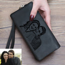 Customized Photo Wallet Personality Fashion Ladies Long Large-Capacity Synthetic Leather Double Zipper Clutch Mother's Day Gift