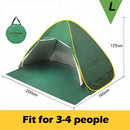 Full Automatic Camping Tent With Door Window Anti-UV Awning Tents Quick Opening Outdoor Sunshelter For 1-4 People Sunproof X147B