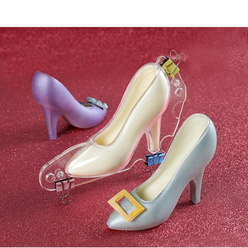 3D High Heels Shoes Cake Mold Plastic Small Number Cake Decoration Mold Tool Chocolate Candy Paste Mold DIY Kitchen Baking Tool