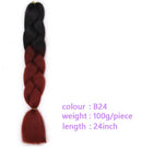 Black Star Hair Ombre Jumbo Braiding Hair Extensions 24 Inch Twist Braids Synthetic Hair Fiber for Twist Braiding for Women