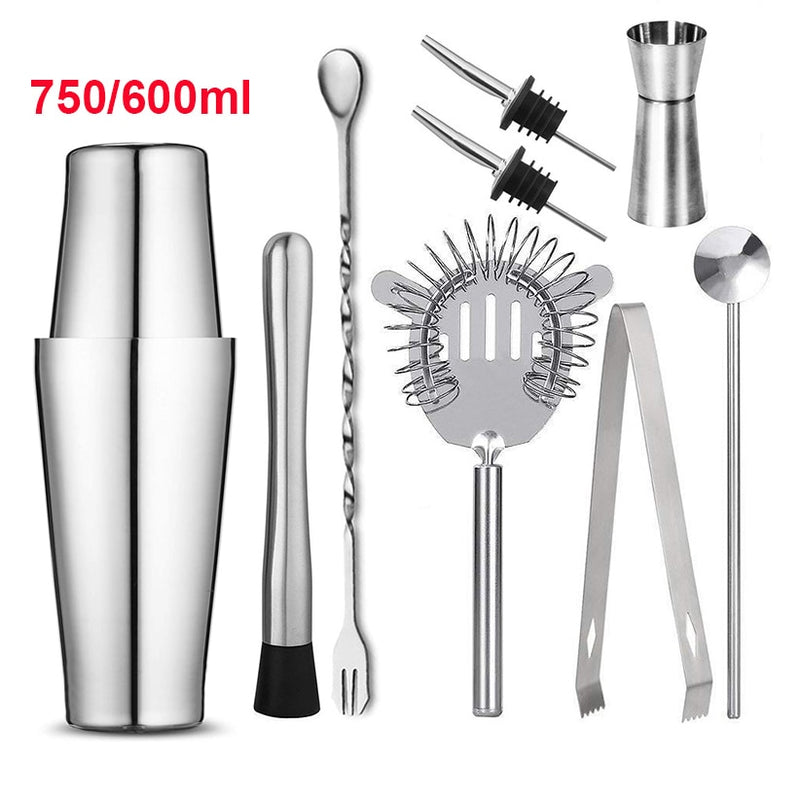 UPORS Stainless Steel Cocktail Shaker Mixer Wine Martini Boston Shaker For Bartender Drink Party Bar Tools 550ML/750ML