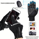 Guantes WEST BIKING para pantalla táctil de bicicleta, guantes térmicos de invierno a prueba de viento cálidos para dedos completos para ciclismo, guantes impermeables para bicicleta para hombre