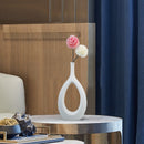 VILEAD cerámica ahueca hacia fuera florero figuritas nórdicas modernas macetas sala de estar escritorio Interior decoraciones decorativas