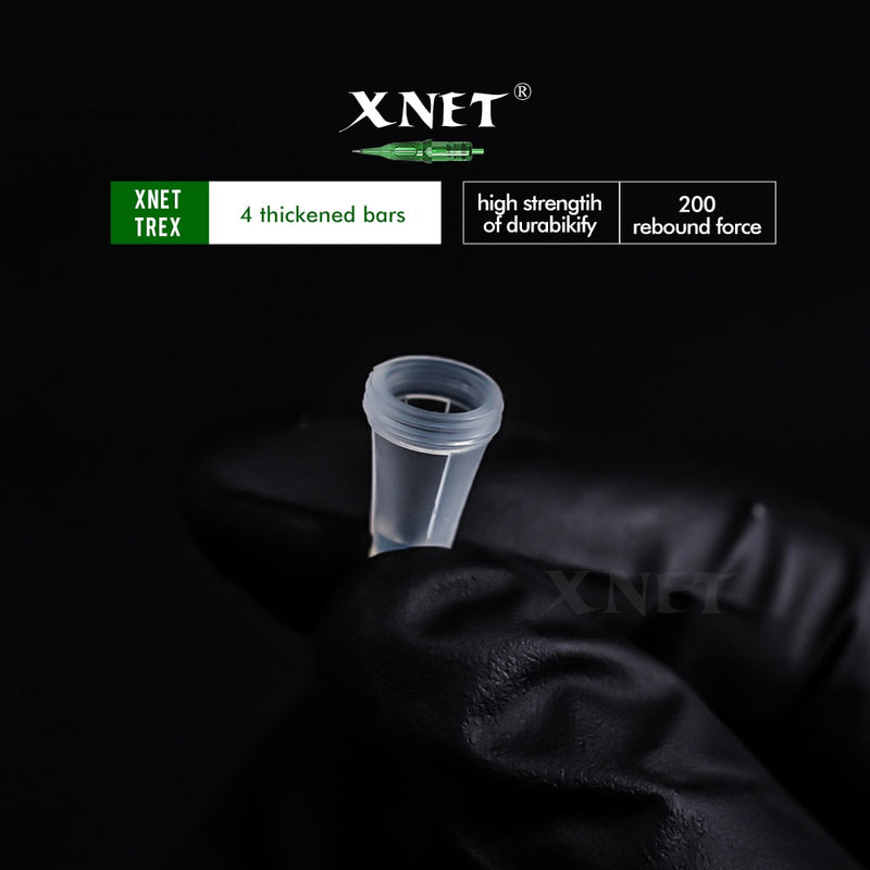 XNET Trex Tattoo-Patronennadeln 20 Stück 1RL 3RL 1RM 5RM Einweg-Sterilisierte Sicherheits-Tattoo-Nadeln für Cartridge-Maschinen-Griffe
