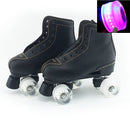 Patines de ruedas de cuero Artificial Japy, Patines de doble línea para mujeres y hombres, zapatos de patinaje de dos líneas para adultos, Patines con PU blanco de 4 ruedas