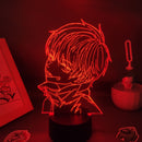 Anime Jujutsu Kaisen figura Inumaki Toge 3D LED Lava lámparas RGB luces de noche decoración de mesa de dormitorio cumpleaños Manga regalos para amigos