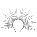 Goddess Halo Crown Sunburst Plastic Gold Met Gala Angel Spike Headpiece Cosplay Accessories