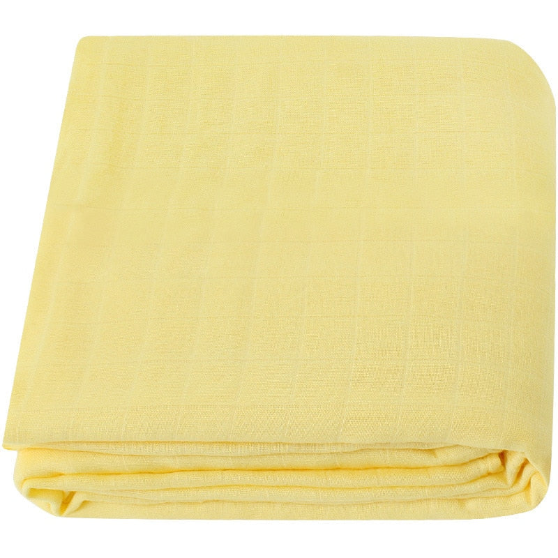 Mantas de bambú para bebé de 120x120cm, mantas de Color liso para bebé, manta de gasa de algodón para recién nacido, Toalla de baño de muselina para bebé