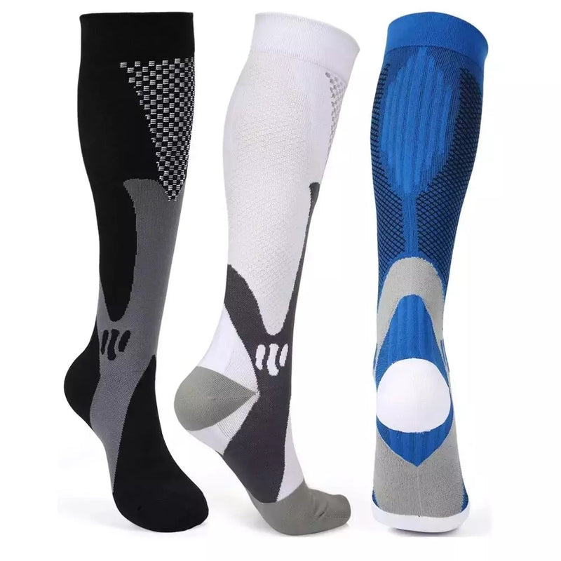 Leg Support Stretch Compression Socks Men Women Running Athletic Medical Pregnancy Travel Football Breathable Adult Sports Socks