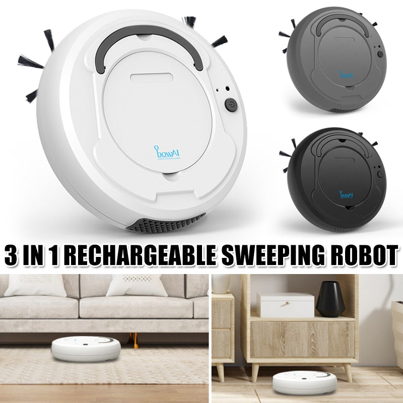 Smart Robot 3-In-1 Wireless Robotic Vacuum Cleaner Dry Wet Cleaning Machine Charging Intelligent Vacuum Robot
