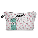 FUDEAM Polyester Unicorn Sloth Print Pattern Women Travel Storage Bag Toiletries Organize Cute Cosmetic Bag Portable Make Up Bag