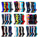 3/6/7 PairsCompression Socks Women Knee High 30mmHg Sports Socks Edema Diabetes Varicose Veins Running Cycling Marathon Socks