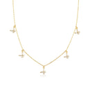 ANDYWEN 925 Sterling Silver Gold Love Heart Clear Rose Red Charm Long Chain Choker Necklace Pendant Women Wedding Luxury Jewelry