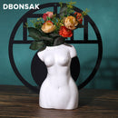 Ceramics Body Abstract Art Flower Vase Nude Male Female Sculpture Flower Vase Hobby Man Woman Vase Planting Machine Home Decor
