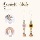 1 Pcs Baby Pacifier Clips Flowers Shape BPA Free Silicone Teething Beads Pacifier Chain Holder Dummy Feeding Clip Soother Chain