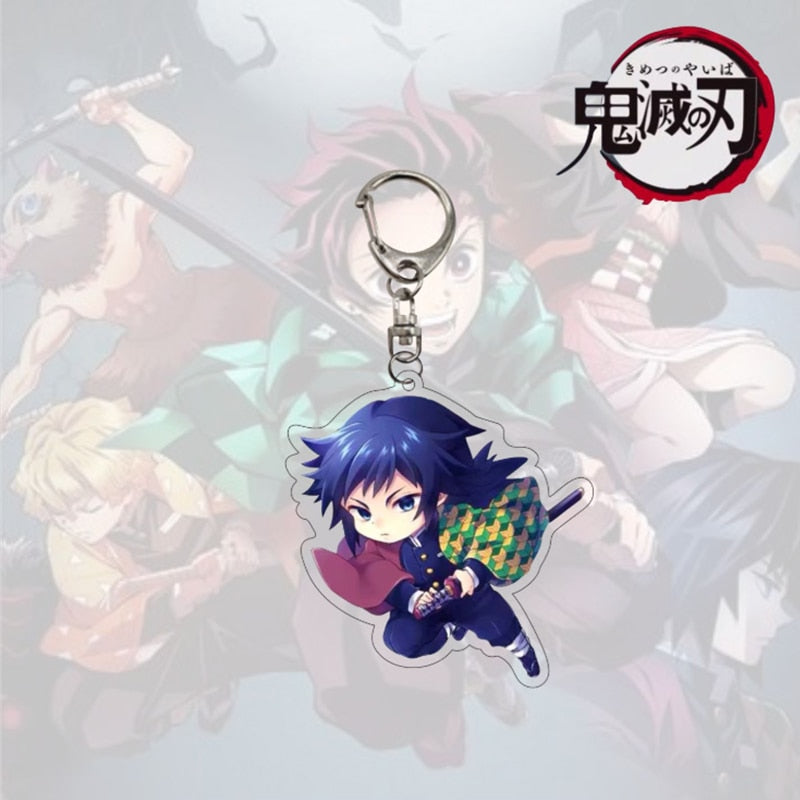 Anime Demon Slayer Schlüsselanhänger Acryl Kimetsu no Yaiba Blade of Ghost Schlüsselanhänger Schlüsselabdeckung Kette Schlüsselanhänger Schmuck Zubehör Geschenke