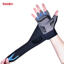 Boodun Men Weight Lifting Gloves Half Finger Gym Fitness Gloves with Wrist Wrap Support Crossfit Sport Training Workout Gloves