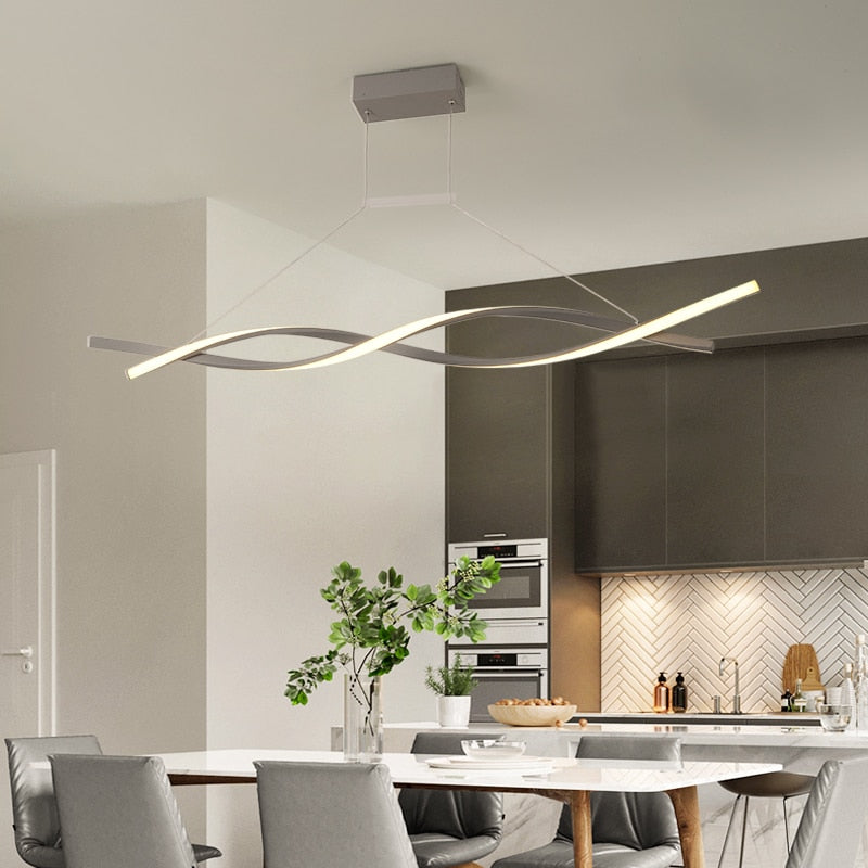 Neuheit Restaurant LED-Kronleuchter einfache Aluminium-Glanz-Kronleuchter 110 V-220 V moderne nordische Büro-Kronleuchterbeleuchtung