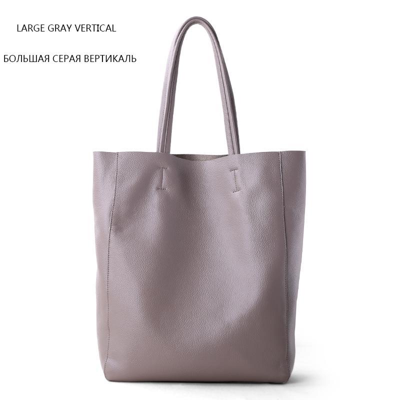 Bolso de hombro de cuero informal Simple para mujer, diseñador de marca de lujo, bolsos de mano de cuero genuino para mujer, bolso de viaje, bolso de mano grande para mujer