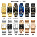 Relogio Masculino WWOOR Gold Watch Men Square Mens Watches Top Brand Luxury Golden Quartz Stainless Steel Waterproof Wrist Watch