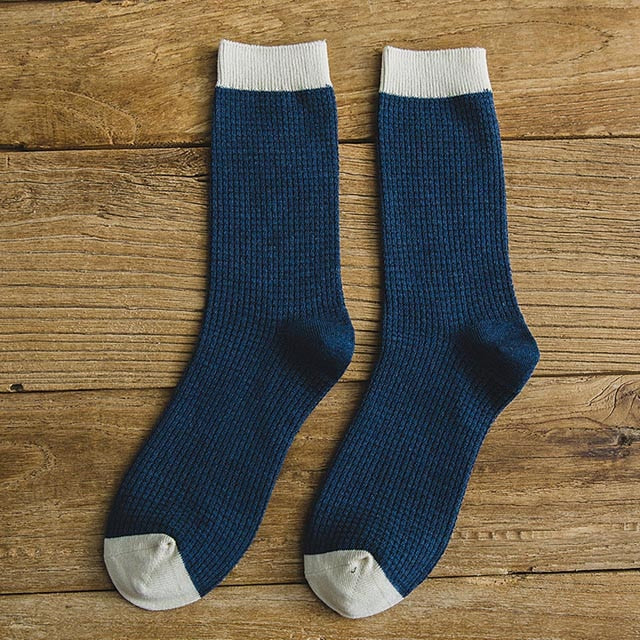 2021 Herbst Winter neue hochwertige Bio-Baumwolle Harajuku glückliche Männer Socken Kompressionssocken Herren Business Kleid lange Socke Geschenk