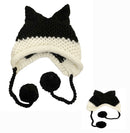 BomHCS Cute Fox Ears Beanie Winter Warm 100% Gorro de punto hecho a mano