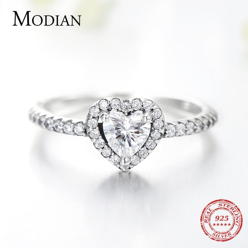Modian 925 Sterling Silber Herz Mode Sets für Frauen Charm Ohrringe Luxus Hochzeit Halsketten Engagement Statement Schmuck
