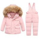 Parka Echtpelz Kapuze Jungen Baby Overalls Winter Daunenjacke Warme Kinder Mantel Kind Schneeanzug Schnee Kleinkind Mädchen Kleidung Kleidung Set
