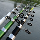 GHOTDA New Design White Spinning Fishing Rod FRP + Carbon Fiber Telescopic Fishing Rods 2.1-3.6M