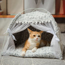 Sweet Princess Cat Bed Foldable Cats Tent Dog House Bed Kitten Dog Basket Beds Cute Cat Houses Home Cushion Pet Kennel Products