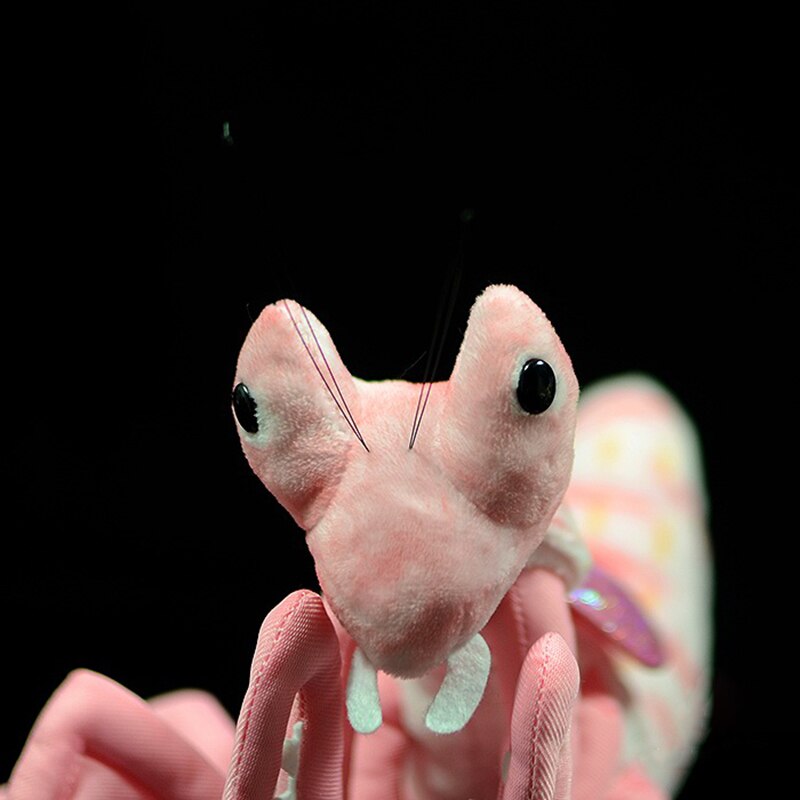 Lifelike Pink Orchid Mantis Plush Toys Real Life Soft Insect Malaysian Orchid Mantis Stuffed Animals Toy For Kids