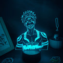 Anime Jujutsu Kaisen figura Inumaki Toge 3D LED Lava lámparas RGB luces de noche decoración de mesa de dormitorio cumpleaños Manga regalos para amigos