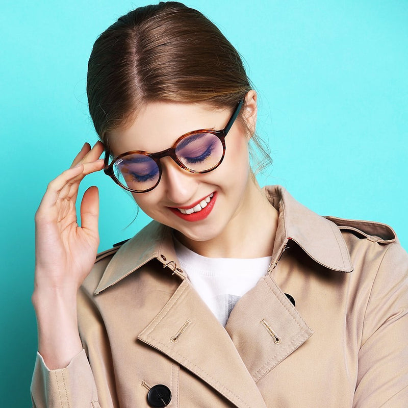 Gafas de acetato hechas a mano de nuevo diseño 2020, monturas de gafas de colores a la moda para mujeres jóvenes y niñas, gafas redondas de lujo con prescripción