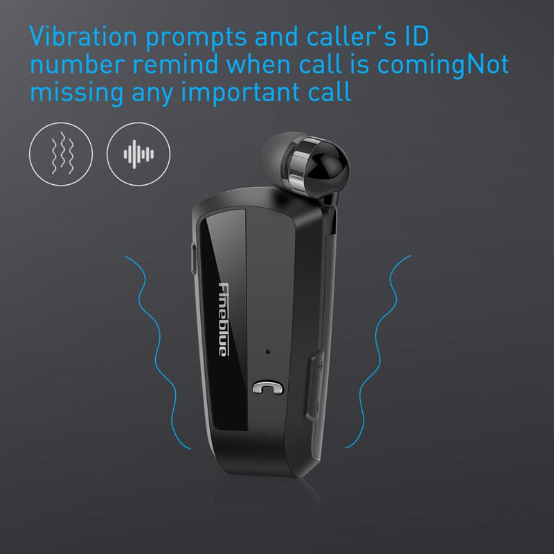 Fineblue F990 Newest Wireless business Bluetooth Headset Sport Driver Earphone Telescopic Clip on stereo earbud Vibration Luxury