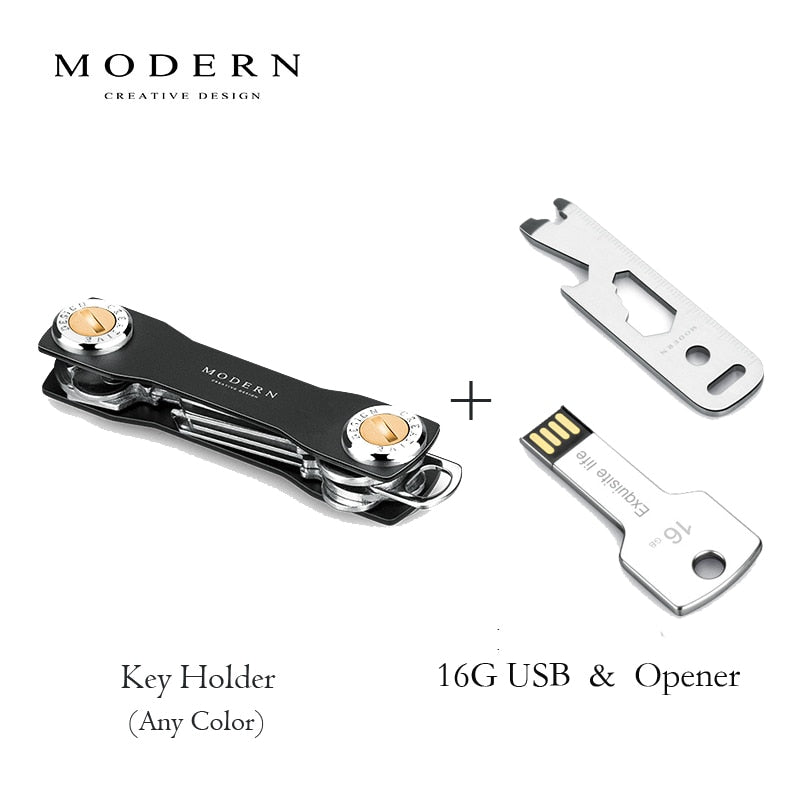 2022 Modern-Brand Aluminium Key Wallet DIY Schlüsselanhänger EDC Pocket Key Holder Key Organizer