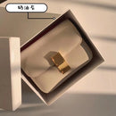 Classic Crossbody Bag Genuine Leather Box Tofu Shoulder Bag for Women 2021 Adjustable Luxury Design Flap Crossbody Bag with Lock