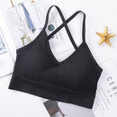 Frauen Cross Strap Sport-BH Push-Up Sport-BH Top Yoga Gym Crop Top Büstenhalter Femme Fitness Top Sport Bh Atmungsaktiver BH