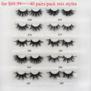 30/40/100/pairs Visofree Mink Eyelashes with Tray No Box Handmade Natural False Eyelashes Full Strip Lashes Reusable Long lashes