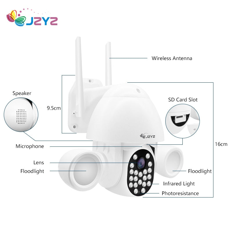 3MP Floodlight Security Cameras With Wifi Tuya Smartlife Google Alexa AI Auto Tracking Motion Detection CCTV Vedio Surveillance