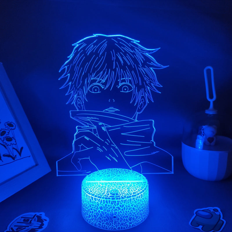 Anime Jujutsu Kaisen figura Inumaki Toge 3D LED Lava lámparas RGB luces de noche decoración de mesa de dormitorio cumpleaños Manga regalos para amigos