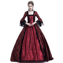 Erwachsene Frau Palace Court Prinzessin Kleid Dünnes elegantes Ballkleid Quadratischer Kragen Spitze Halloween Kostüme Renaissance Mittelalterliches Kleid