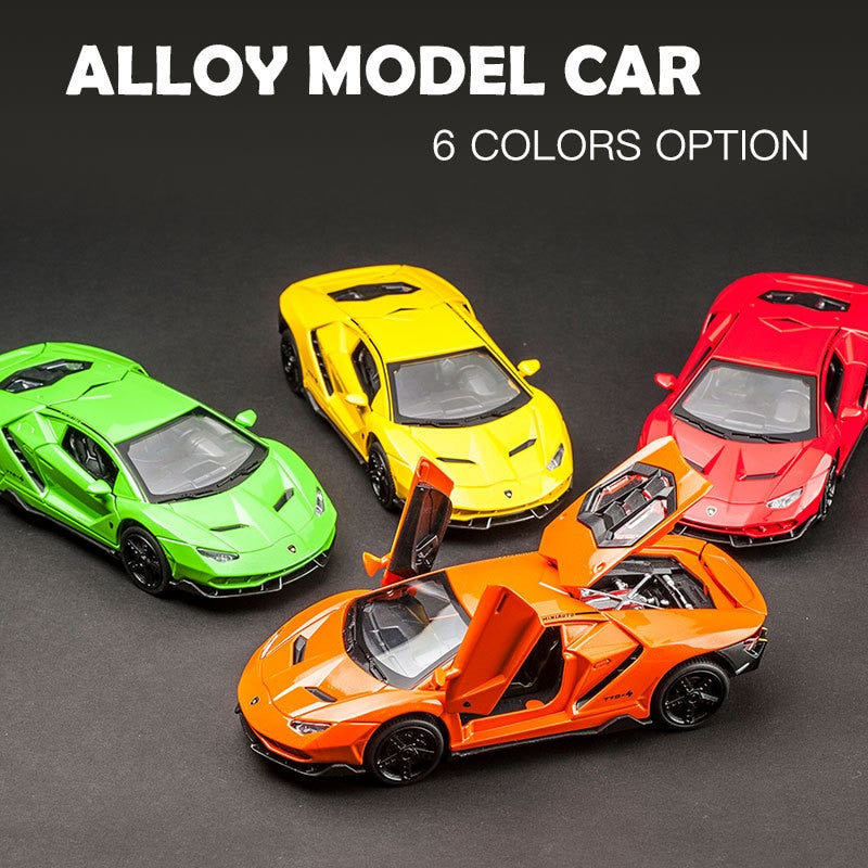 LP770 LP750 1:32 Lambos coche aleación coche deportivo modelo Diecast sonido Super carreras elevación cola caliente rueda de coche para niños regalos