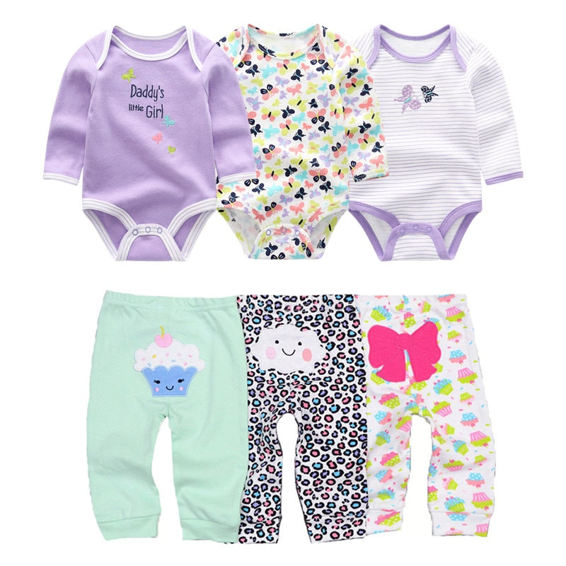 2022 Baumwolle Baby Mädchen Kleidung Bodysuits + Hosen Baby Sets Neugeborene Kleidung Sets Herbst Winter Baby Boy Kleidung Roupa de bebe