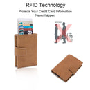 DIENQI Rfid, carteras para hombre, tarjetero clásico, monedero para hombre, monedero con cremallera, marca grande, Cartera de cuero negro de lujo para hombre