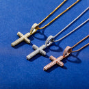 TOPGRILLZ 925 Sterling Silver Iced Zircon Cross Pendant Fashion Hip Hop Jewelry For Women
