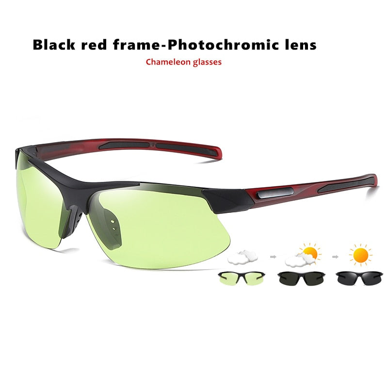 Gafas de sol fotocromáticas para deportes al aire libre de diseño de marca, gafas de sol polarizadas ultraligeras a prueba de viento para hombre, gafas de mujer zonnebril heren