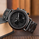 Reloj BOBOBIRD para hombre, relojes de pulsera de madera para hombre, cronógrafo con mango luminoso, reloj masculino en caja de regalo