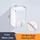 Bathroom Shelves Stainless Steel Gold Clothesline Nice Quality Single Line Hotel style Clothes Drying Line For Bathroom HJ-1256