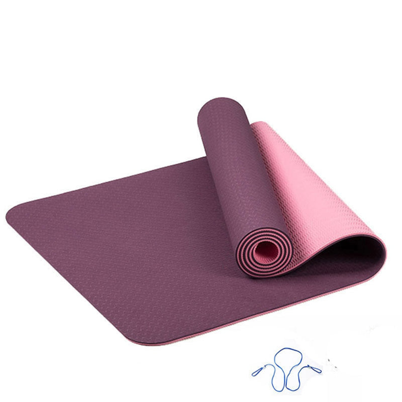 6MM Dichte TPE Yogamatte Übungspad Rutschfeste Faltbare Gymnastik Fitness Pilates Zubehör Rutschfeste Bodenspielmatte